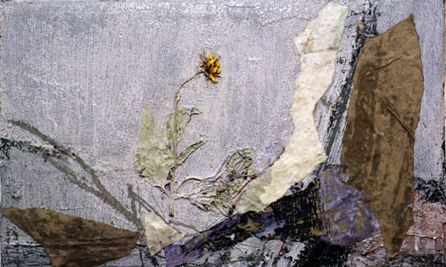 Lone yellow flower by Maksym Mazur [2019] (mixed media)