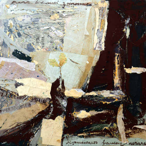 Still life with oak leaf by Maksym Mazur [2016] (mixed media)