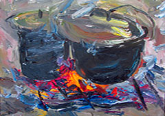 &laquo;Fireplace&raquo; by Maksym Mazur [2015] (oil on canvas)