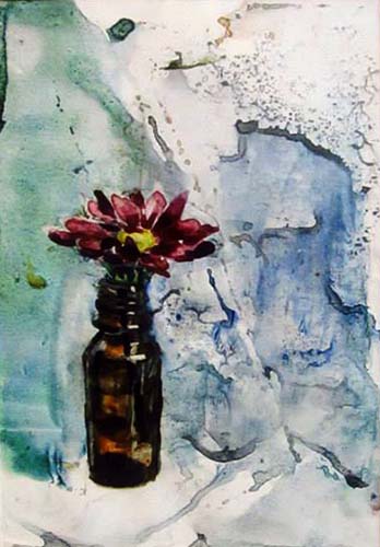 Flower Vase by Eliza Mazur [2016] (water color)