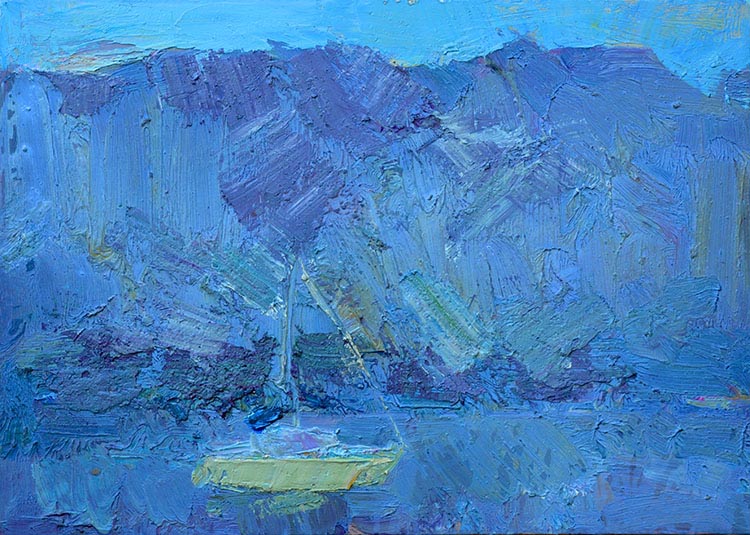 &laquo;Evening in Kotor Bay&raquo; by Maksym Mazur [2018] 50×70cm oil on canvas