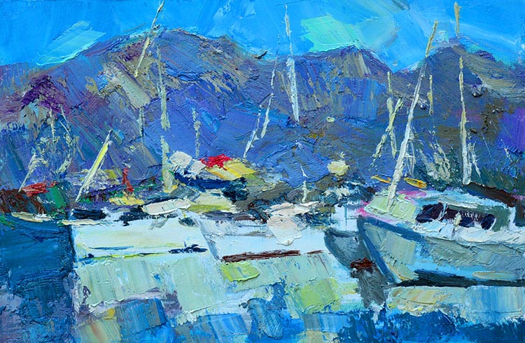 &laquo;Quayside&raquo; by Maksym Mazur [2017] 40×60cm, oil on canvas