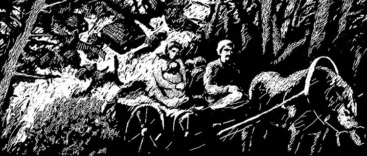 &laquo;Lake wind 2&raquo; by Yelyzaveta Mazur [2016] 30×70cm, linocut