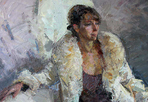 Portrait of Yelyzaveta by Maksym Mazur [2014] (oil on canvas)